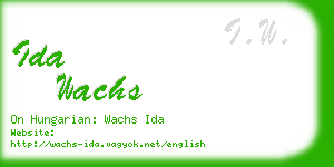 ida wachs business card